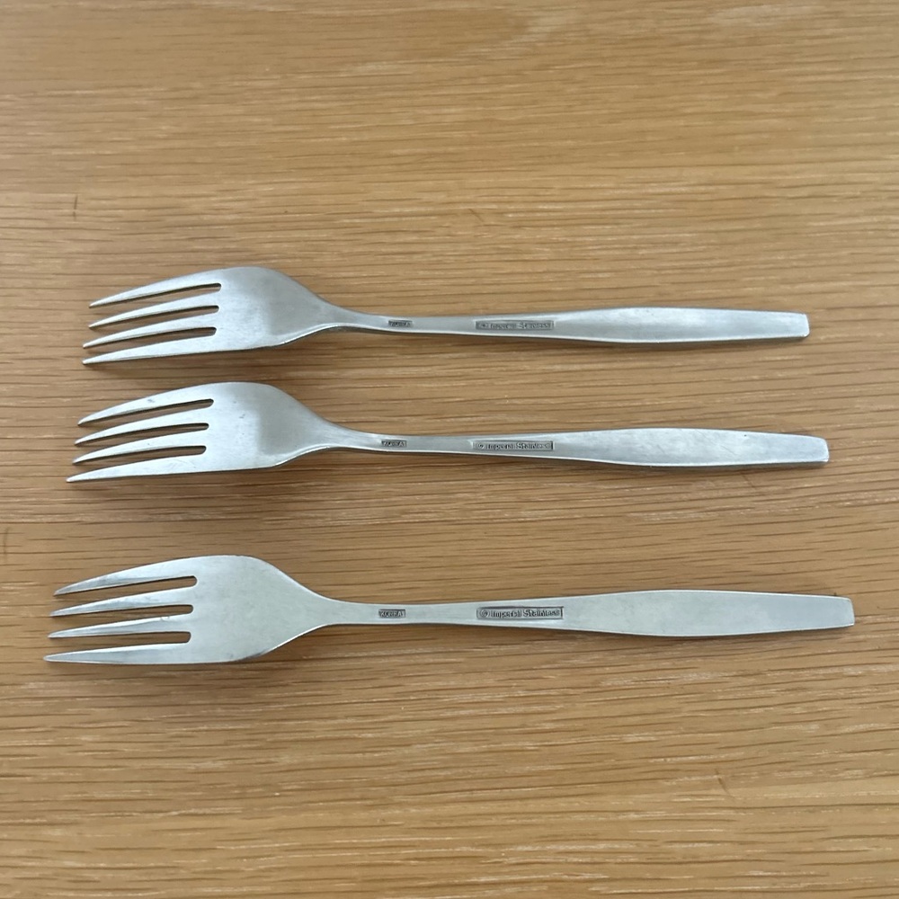 VTG 3 Imperial Stainless Steel Forks. NEVER USED - Picture 3 of 6